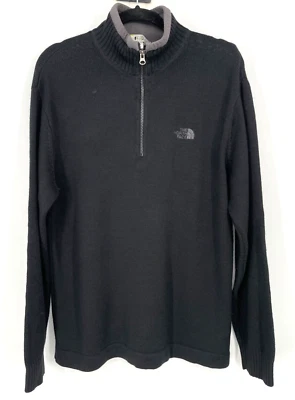 The North Face Mens size L Black 1/4 Zip Pullover A5 Series Wool knit sweater - Image 1 of 4