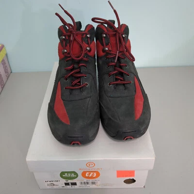 Rockport Suede Low Women Hiking/Trail Boots Size 8 Vibram black red - Image 1 of 4