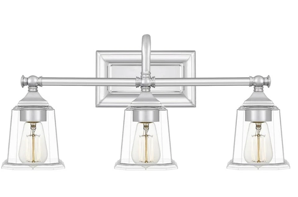Quoizel NLC8603C Nicholas Mid Century Vanity Bath Lighting, 3-Light 300 Watts, - Image 1 of 1