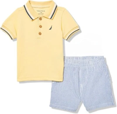 Nautica Boys 2pc Polo Short Set Size  4, 5, 6, 7 - Image 1 of 2