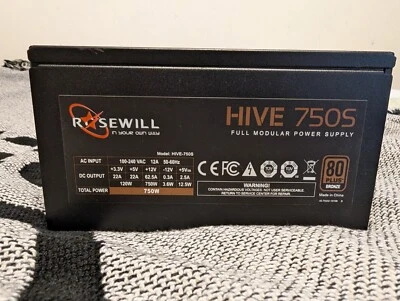 Rosewill HIVE-750S 750W 80 PLUS BRONZE Fully Modular Power Supply - Black - Image 1 of 4