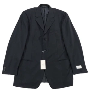Giacca tuta blazer lana Ermenegildo Zegna 54L/44L tinta unita nera "soft" 3 bottoni nuova - Foto 1 di 15