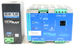 (2) NewMar Units: DIN-UPS-24-20 Unit + (1) 24 Volt / 1.2 Amp-Hr Battery Pack