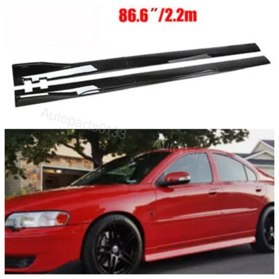 For Volvo S40 S60 S70 S80 86.6" Side Skirts Rocker Panel Body Kits Lip Splitter Foto 1 de 4