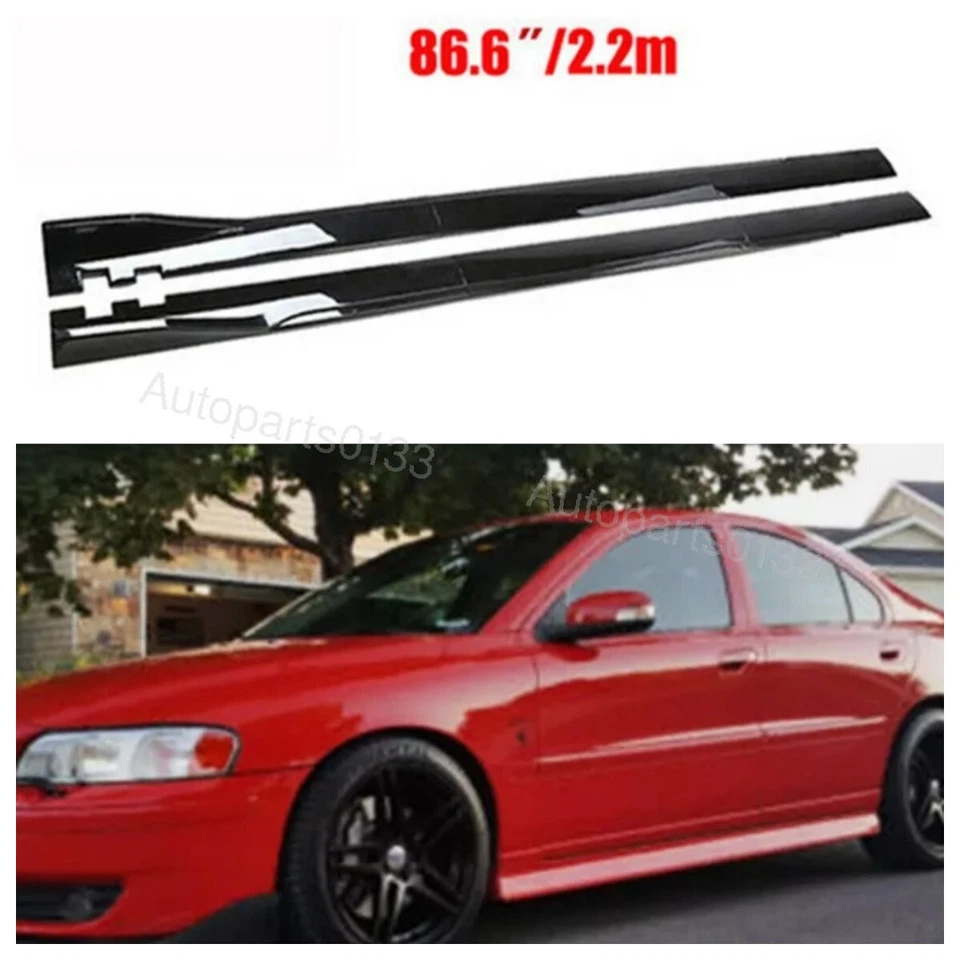 For Volvo S40 S60 S70 S80 86.6" Side Skirts Rocker Panel Body Kits Lip Splitter Foto 1 de 4