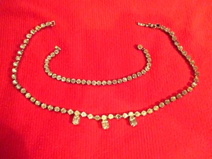 Vintage Set 1 of 3 Rhinestone Necklace & Bracelet-- 3 drops --Excellent - Picture 1 of 5