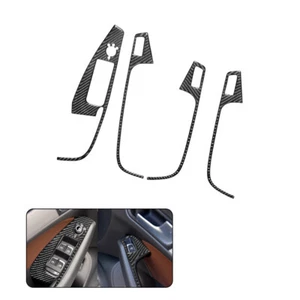 Set Window Lift Switch Control Panel Trim For Audi Q5 Carbon Fiber W/O NAV 4PCS - Bild 1 von 20