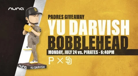 San Diego Padres Yu Darvish Bobblehead 3,000 Strikeouts July 24th 2023 PRESALE Cover