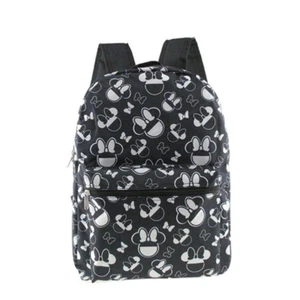 16" inch Licensed Disney Minnie Mouse Allover Print Black Girls Large backpack - Picture 1 of 1