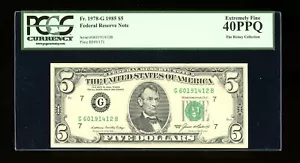 DBR 1985 $5 FRN Chicago Fr. 1978-G PCGS XF-40 PPQ Serial G60191412B - Picture 1 of 2