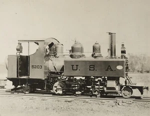 US Army narrow gauge 2-6-2T steam locomotive 5203 by Davenport 5 x 7 Photo - Picture 1 of 1