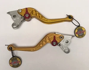 Aprilia Ducati Monster S4 S4R CRG Roll-A-Click Adjustable Levers Set Short Gold - Picture 1 of 1