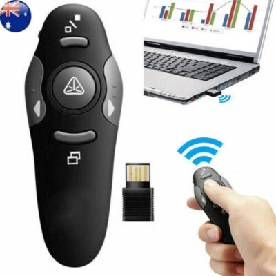 Wireless Presenter PowerPoint Mouse Clicker Laser Pointer Presentation Remote - image 1 of 4