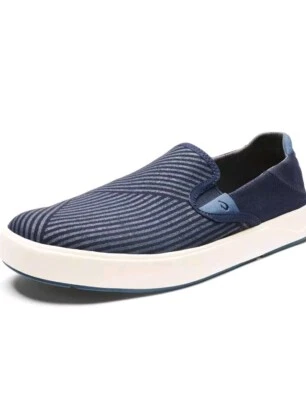 Olukai Mens LAE’AHI LOLE Trench Blue Canvas Slip On Shoes 10515 Sneakers Size 11 - Image 1 of 4