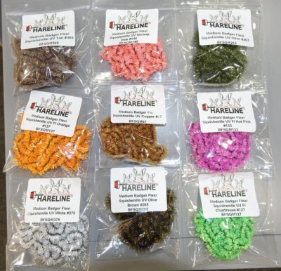 Badger FLEXI SQUISHENILLE UV Hareline 11 Farben  Medium  FLEXI SQUISHENILLE UV - Bild 1 von 4