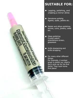 Diamond Paste Compound Polishing Lapidary 3,000 (M) Grit 5 Gram (MADE IN USA) - Image 1 of 4