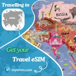 Asia eSIM (7 obszarów) 1-10 GB: dane podróżne roaming eSIM łączność z Internetem - Zdjęcie 1 z 2