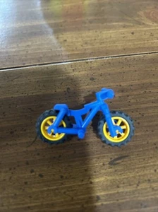 LEGO Minifigure Bicycle Heavy Mountain Bike Blue with Light Orange Wheels - Picture 1 of 3