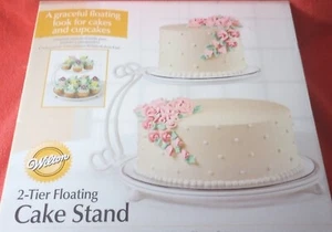Vintage Wilton 2 Tier Floating Cake Stand N.I.B. - Picture 1 of 5