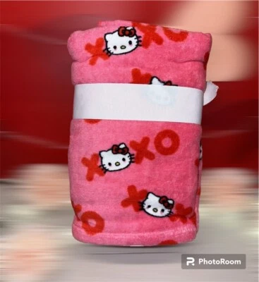 ¡NUEVO CON ETIQUETAS! Paquete de 2 toallas de mano de baño Hello Kitty San Valentín XOXO ROSA 100 % algodón Foto 1 de 2