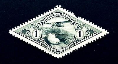 COSTA RICA Stamp -1930 Air Mail Airplane 1c OG MLH  r47🔥 - Image 1 of 2