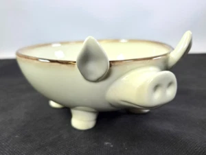 RARO Cuenco Cerdo Beige Estilo Napa 7" Diseñado por Michael Chiarello ¡Lindo! - Imagen 1 de 14