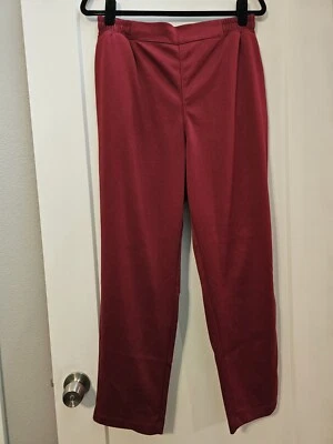 LuLaRoe Lena Work-Leisure Pant Size Large Beautiful Solid Red Ponte Fabric NWT - Image 1 of 4