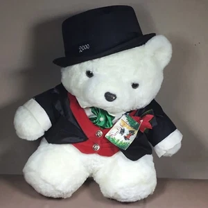 Vintage Dayton Hudson Santa Bear 2000 Groom Top Hat Tuxedo Target Christmas - Bild 1 von 11