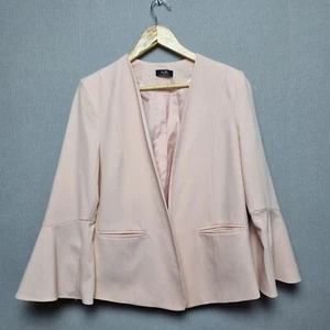 Wallis Suit Jacket Womens Size 10 Light Pink Bell Sleeve Cropped Party Wedding - Picture 1 of 9