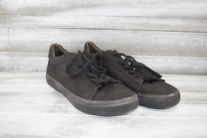 Vince Black Shoes Mens USA Sz 11 EUR 45.5 Black On Black Lace Up Clean - Picture 1 of 13