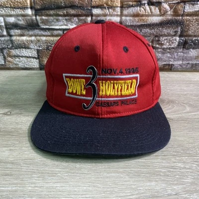 VTG Bowe vs Holyfield 3 Caesars  Boxing Match Fight Snapback Hat 1995 Cap - Image 1 of 4