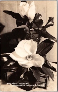 1944 Jacksonville, Florida Real Photo RPPC Postcard "MAGNOLIA BLOSSOM" Flowers - Picture 1 of 2