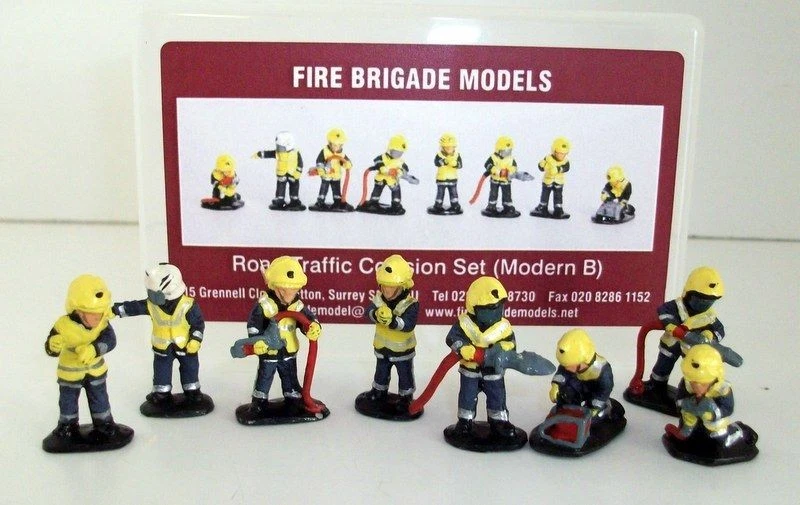 Fire Brigade models 1/72 Scale - FBM7 Road traffic collision set moden B Figures - Image 1 of 1