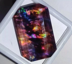 Ammolith Smaragd Doublett selten Opal-ähnlich Bio 47+ ct natürlicher lose Edelstein - Bild 1 von 10