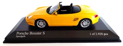 Minichamps 1:43 Porsche Boxster S Yellow 2002 Diecast Model Car Limited Edition - Image 1 of 4
