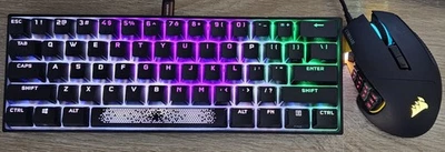 Corsair Scimitar Pro RGB Mouse & K65 RGB Mini 60% Mechanical Keyboard~Ships Fast - Image 1 of 4