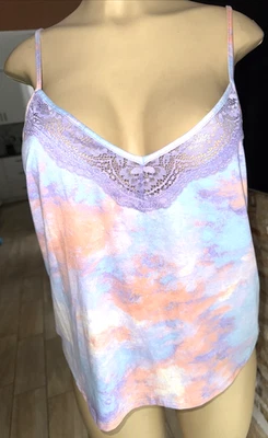В Bloom Cami мягкий романтический Sleepwear цветной с фиолетовый кружева sz M новый с ярлыками y3 - Изображение 1 из 4