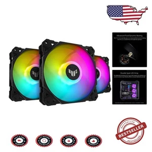 Lot de ventilateurs TUF Gaming TF120 ARGB haute performance - Pack de 3 pour un refroidissement optimal - Photo 1/11