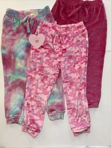 Btween Girls Lot Of 3 Pink Soft Fleece Sweat Pants In Size 4/5. - Picture 1 of 10