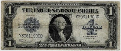 1923 ONE SILVER DOLLAR HORSE BLANKET SILVER CERTIFICATE LARGE SIZE US MINT NOTE - Image 1 of 2