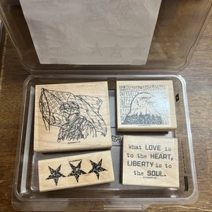 Stampin Up THE FREE and THE BRAVE Rubber Stamp Set - Picture 1 of 10