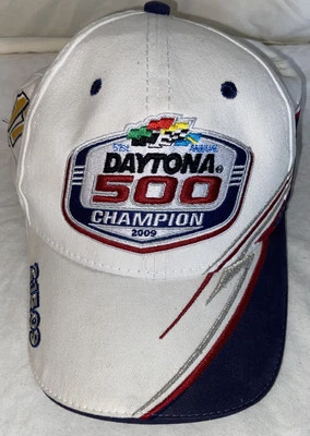 Nascar Racing Daytona 500 冠军帽 2009 Matt Kenseth 白色全新 Victory Lane — 第 1/4 张图片