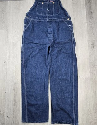 Vintage Dickies Overalls Men 42x34 Denim Blue Carpenter Workwear Made in USA Foto 1 de 4