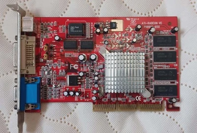 ATI Radeon 7000 32MB DDR AGP Graphics Card – DVI, VGA, S-Video Output - Image 1 of 4
