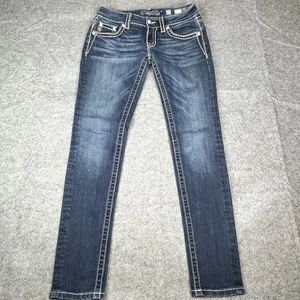 MISS ME Jeans Women’s Signature Skinny Size 27 Inseam 31 Stonewood Western - Picture 1 of 13