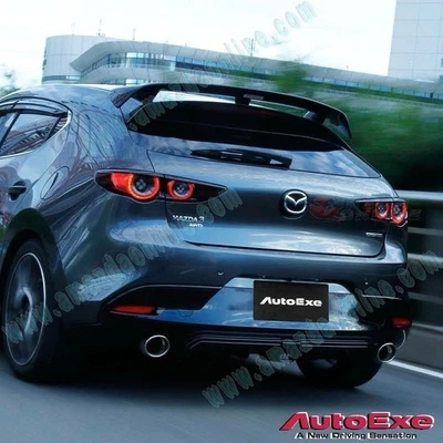 2019-2025 Mazda 3 BP Axela Hatchback Roof Spoiler Wing Painted | Black - Image 1 of 4