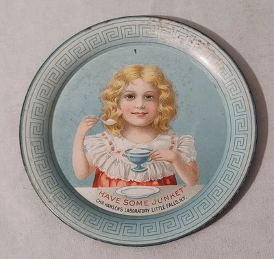 Vintage Tip Tray for Junket Powdered Ice Cream 4.25" - Image 1 of 4