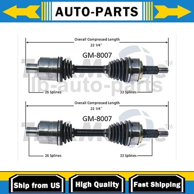 For Chevrolet Astro 2X TrakMotive Front Left Front Right CV Axle Shaft - Image 1 of 3