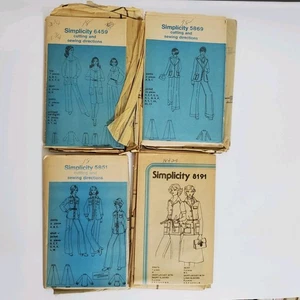 Konvolut vier Vintage Simplicity 60er Jahre Schnittmuster Anzüge große Taschen Damen  - Bild 1 von 13