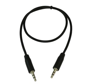 1.5ft 3.5mm SLIM Mini-Stereo TRS Male to Male Speaker/Audio Cable  Black - Picture 1 of 3